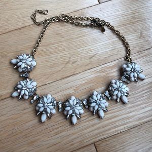 JCrew Flower Crystal Necklace